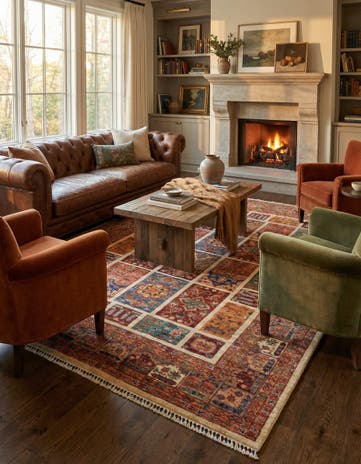 5' 8 x 8' Hand Knotted Ariana Ziegler Rug