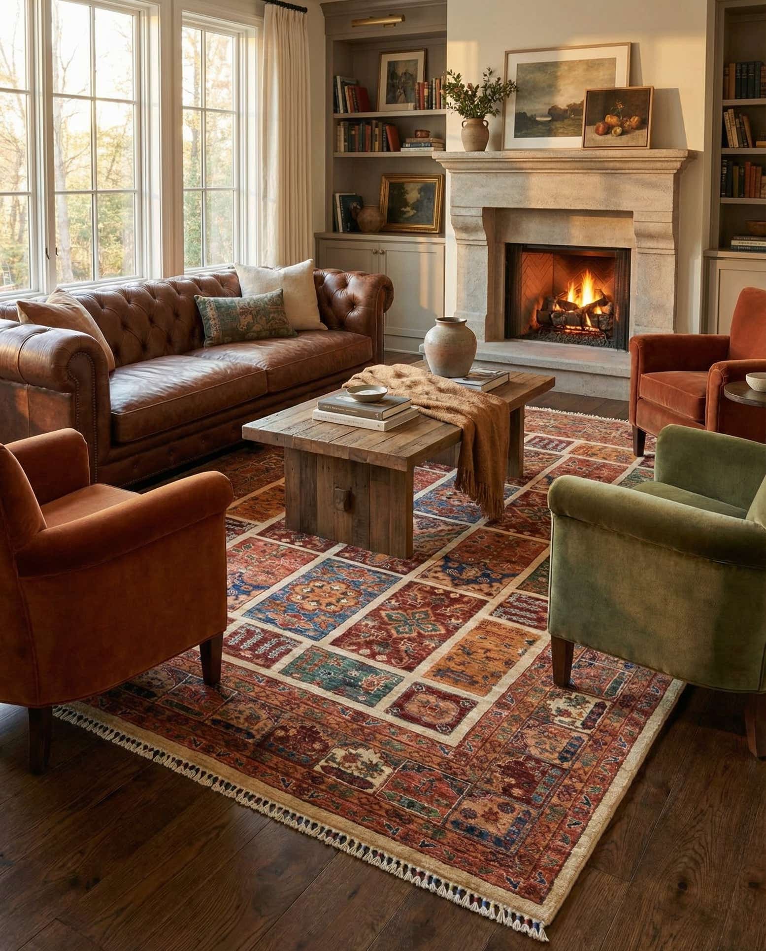 5' 8 x 8' Hand Knotted Ariana Ziegler Rug