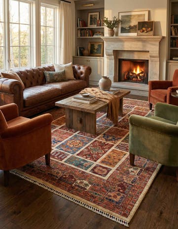 5' 8 x 8' Hand Knotted Ariana Ziegler Rug