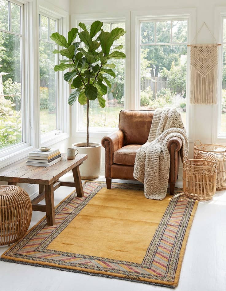 Detail image of  3' 2 x 5'  Hand Knotted Kashkuli Gabbeh Oriental Wool Rug