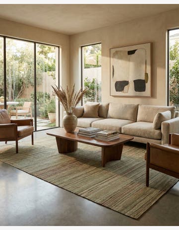 5' 10 x 7' 11 Hand Woven Kilim Modern Wool Rug