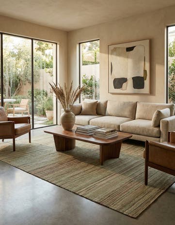 5' 10 x 7' 11 Hand Woven Kilim Modern Wool Rug