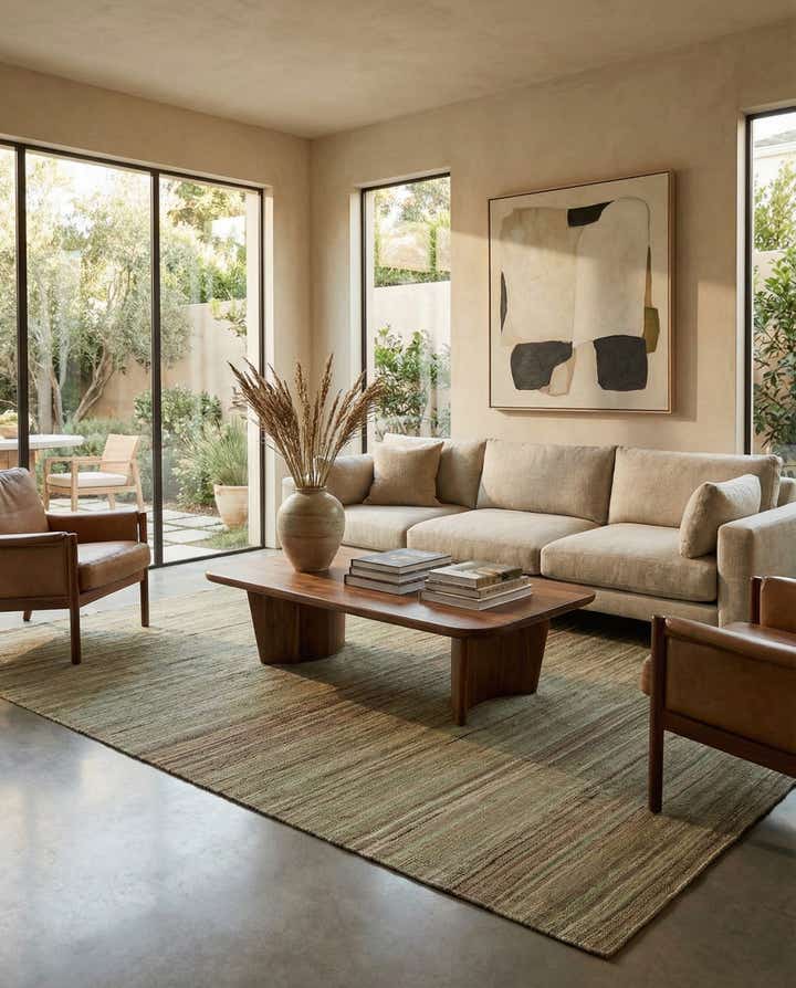 5' 10 x 7' 11 Hand Woven Kilim Modern Wool Rug