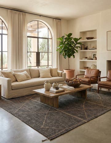 9' 5 x 14' 3 Hand Knotted Moroccan Wool Rug