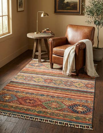 3' 5 x 4' 10 Hand Knotted Ariana Ziegler Rug