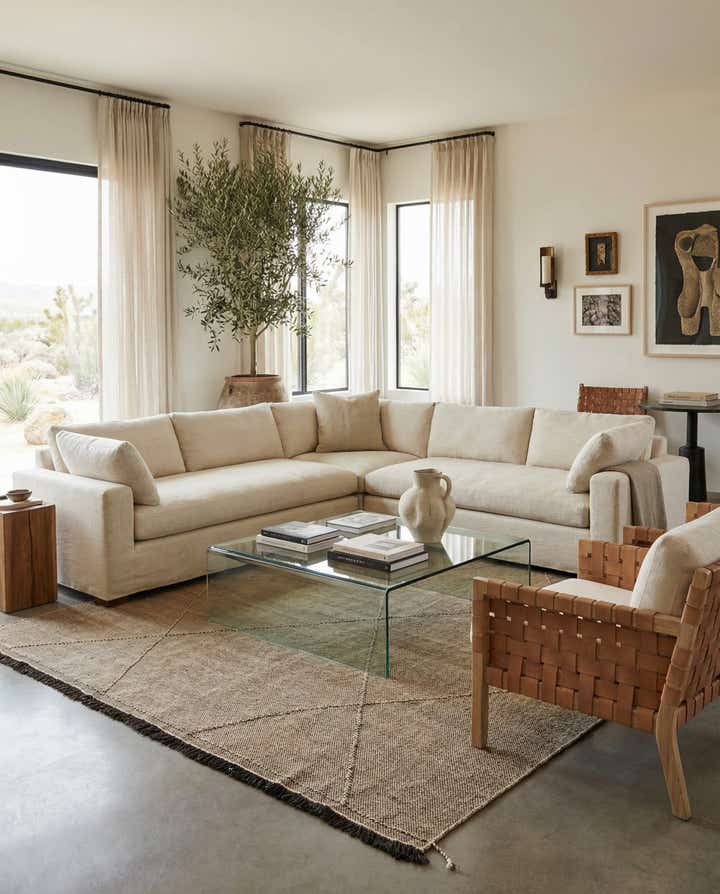 8' 6 x 9' 8 Hand Woven Kilim Modern Wool Rug