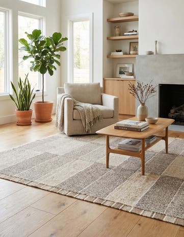 5' 9 x 7' 7 Hand Woven Kilim Modern Wool Rug