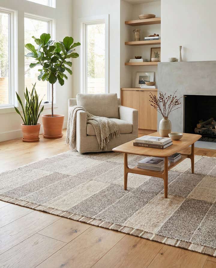 5' 9 x 7' 7 Hand Woven Kilim Modern Wool Rug