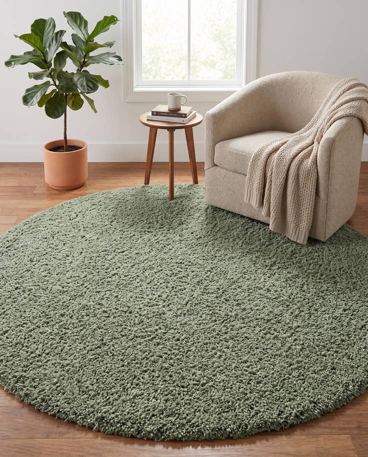 Vue détaillée : 240cm x 240cm Zermatt Shag Tapis Rond