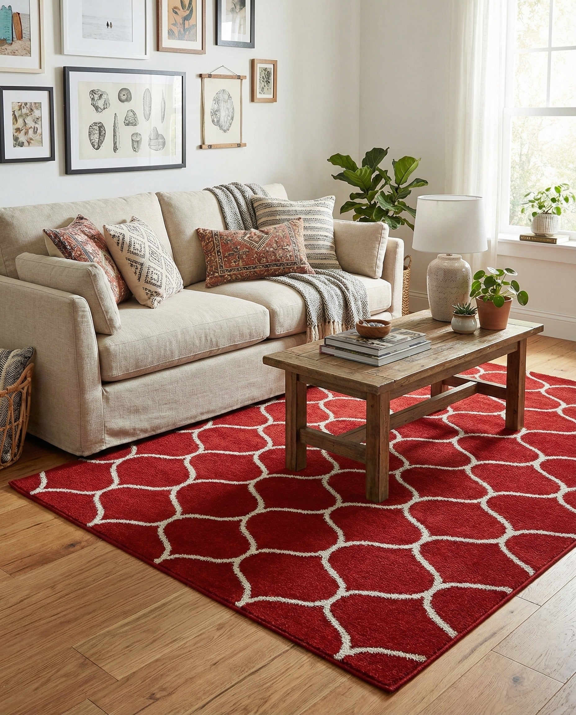  4' x 6' Lattice Frieze Rug