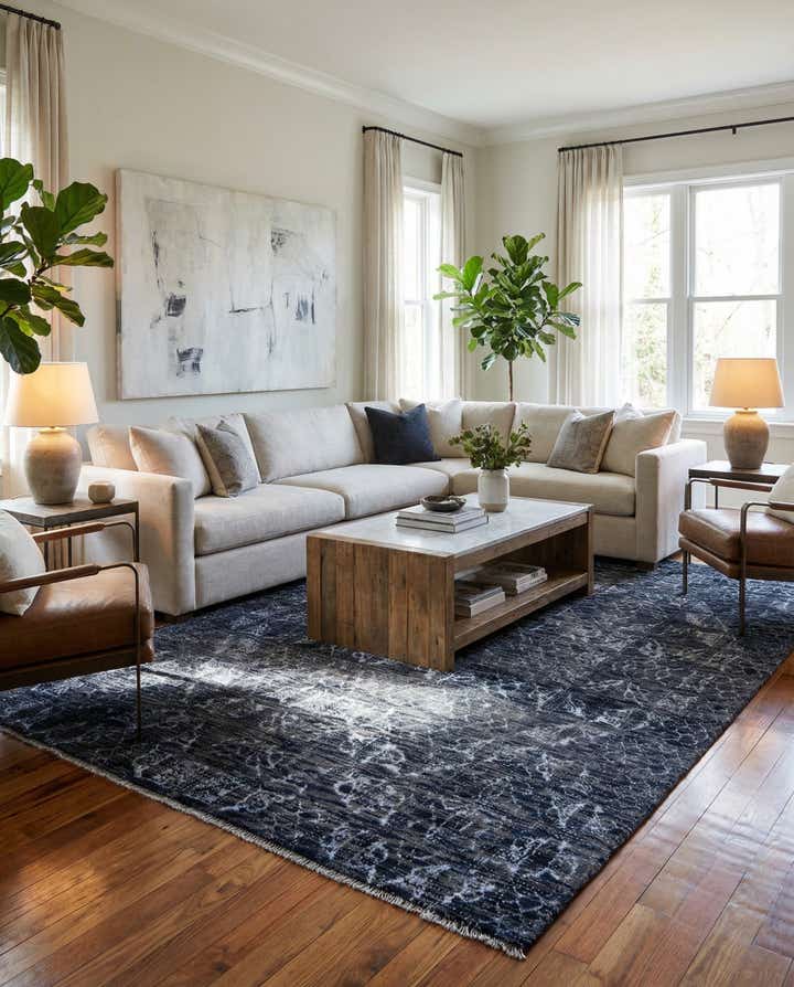 6' x 9' Hand Knotted Darya Wool Rug