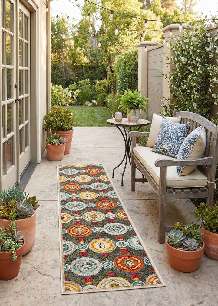 2' x 8' Easy-Clean Casablanca Indoor / Outdoor Runner Rug