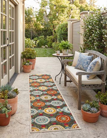 2' x 8' Easy-Clean Casablanca Indoor / Outdoor Runner Rug