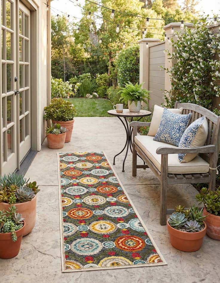 Detail image of 2' x 8' Easy-Clean Casablanca Indoor / Outdoor Runner Rug