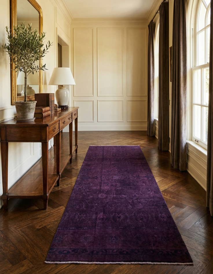 Detail image of 4' 1 x 10' 2  Hand Knotted Ultra Vintage Persian Wool Runner Rug