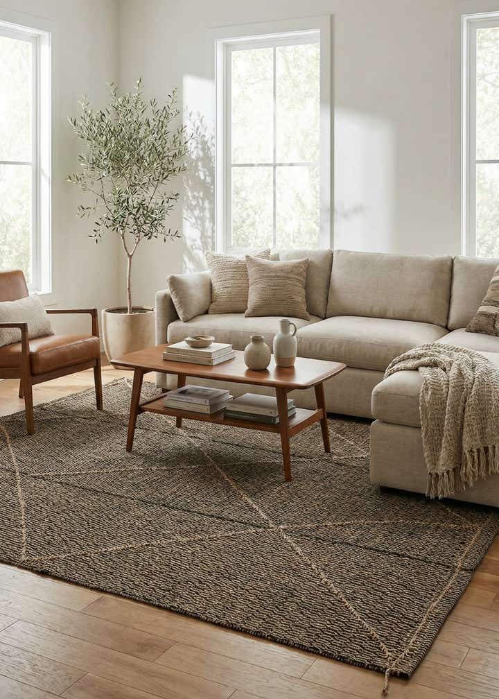 7' 9 x 9' 7 Hand Knotted Moroccan Wool Rug