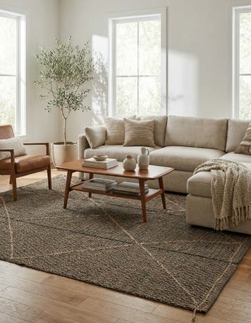 7' 9 x 9' 7 Hand Knotted Moroccan Wool Rug