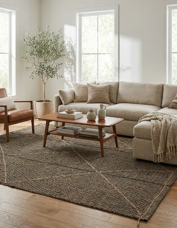 7' 9 x 9' 7 Hand Knotted Moroccan Wool Rug