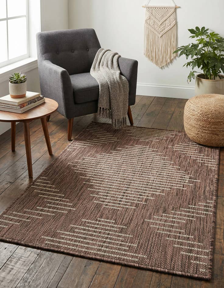 Detail image of  2' x 3'  Washable Modern Indoor / Outdoor Rug