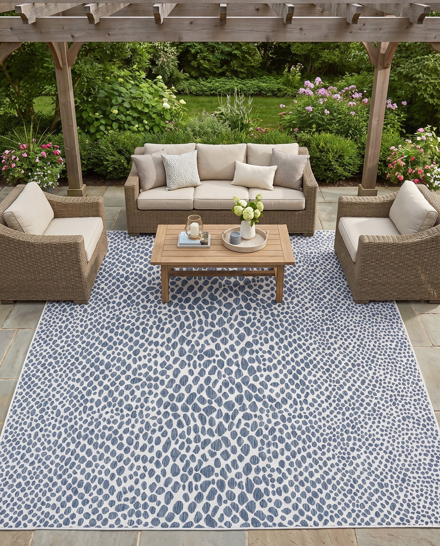 10' 8 x 10' 8 Easy-Clean Jill Zarin Cape Town Indoor / Outdoor Square Rug