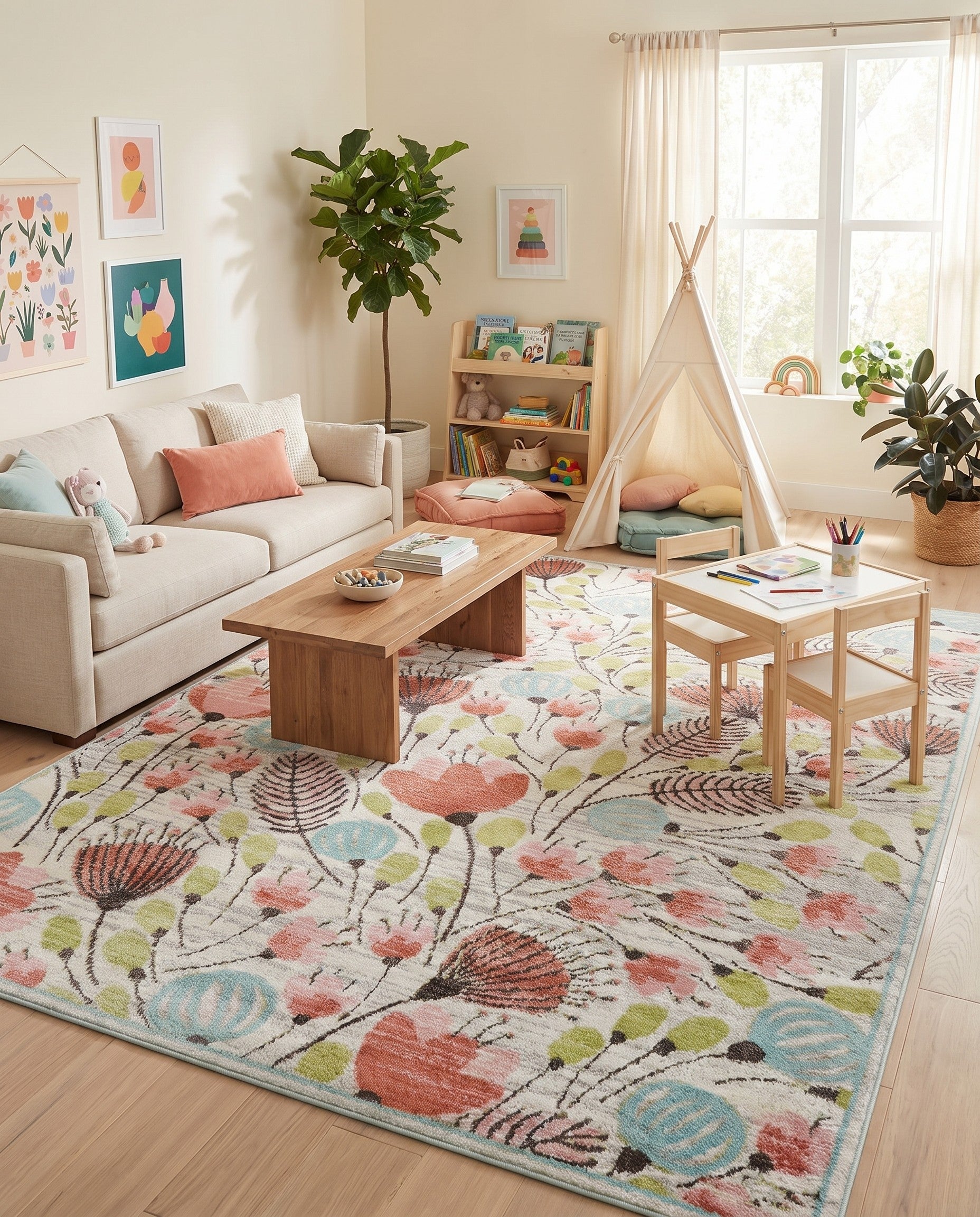 Ivory Whimsy Kids Rug