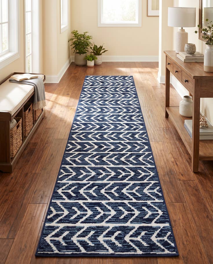 Detail image of 2' 7 x 12' Easy-Clean Sabrina Soto Aston Indoor / Outdoor Runner Rug