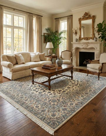 8' 4 x 8' 5 Nain Wool Square Rug