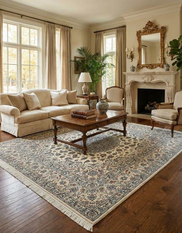 8' 4 x 8' 5 Nain Wool Square Rug