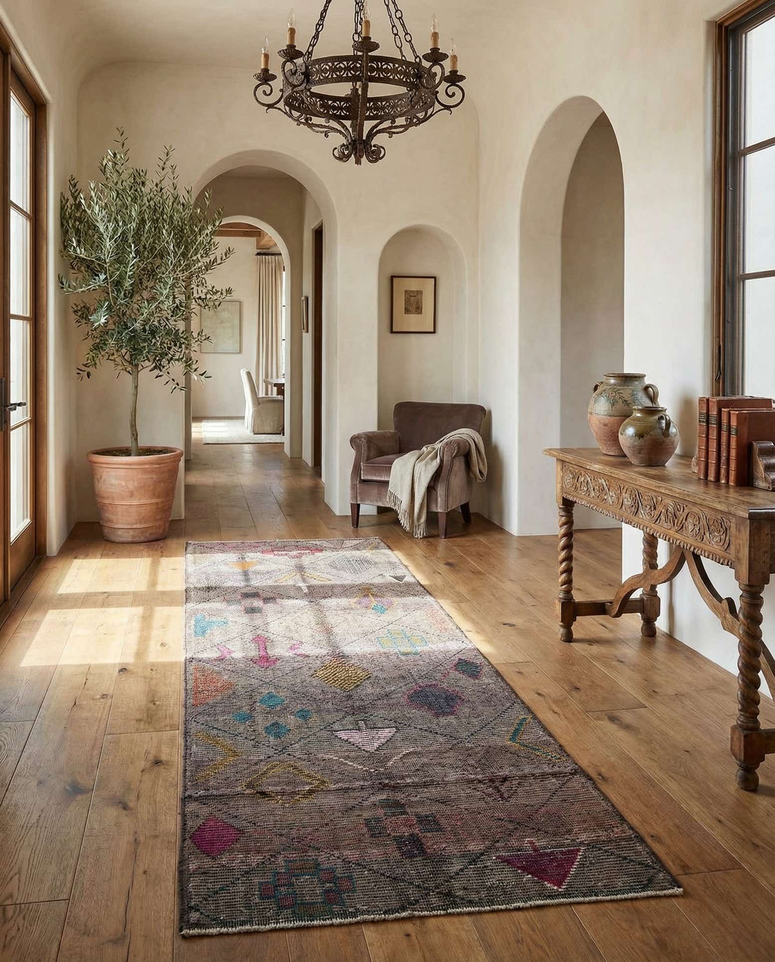 5' 6 x 15' 6 Hand Knotted Moroccan Wool Runner Rug