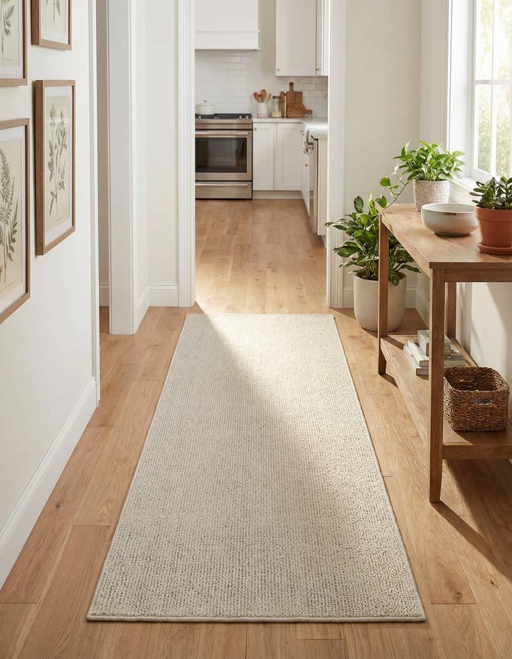 Detail image of 2' x 6' 1  Washable Solid Indoor / Outdoor Runner Rug