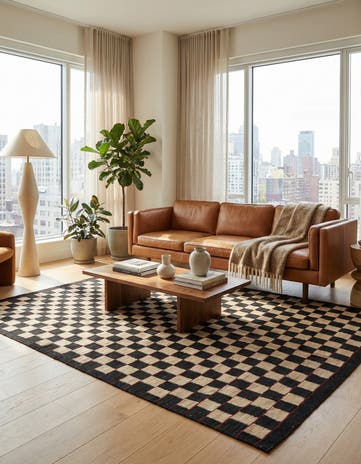 5' x 6' 3 Hand Woven Kilim Modern Wool Rug