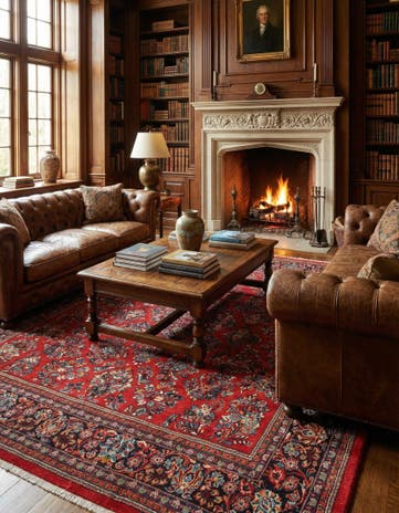 7' 11 x 10' 8 Sarouk Rug