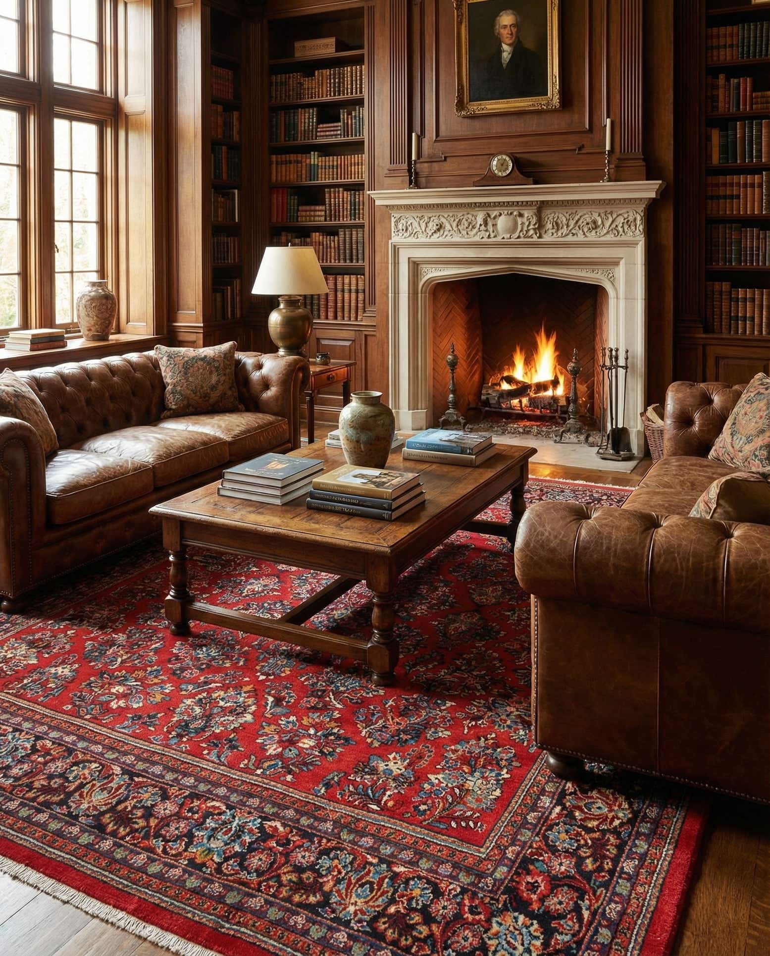 7' 11 x 10' 8 Sarouk Rug