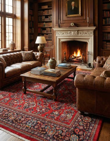 7' 11 x 10' 8 Sarouk Rug