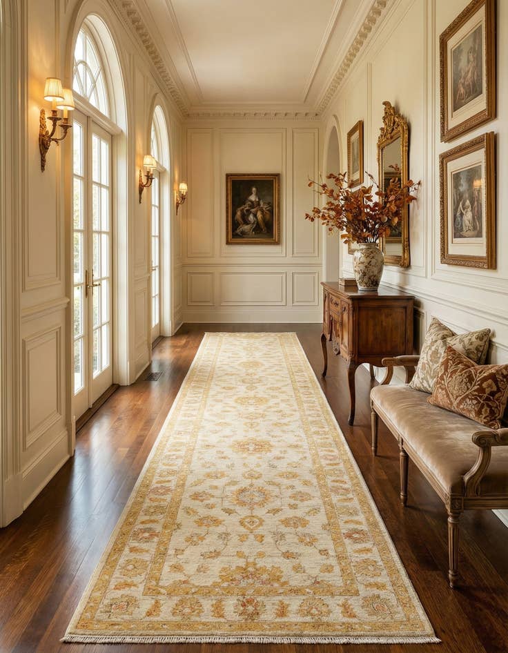 Detail image of 2' 6 x 12' 6 Kaizar Wool Runner Rug