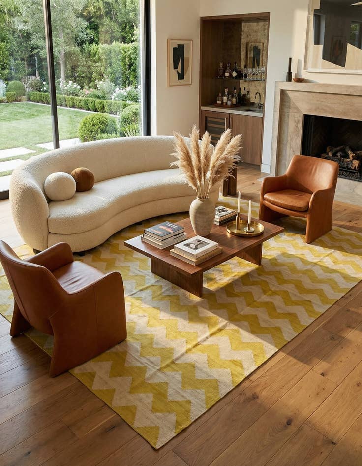 Detail image of  10' 3 x 13'  Hand Woven Kilim Modern Wool Rug