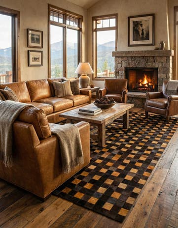5' 2 x 8' Cowhide - Patchwork Rug