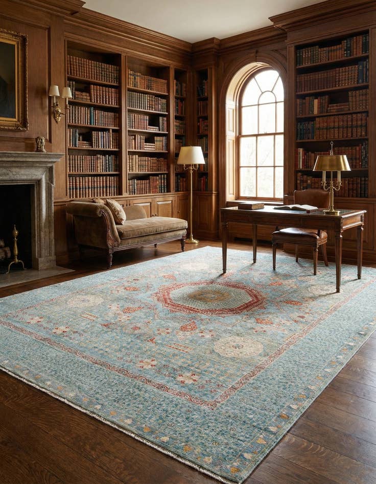 Detail image of 8' 6 x 9' 1  Hand Knotted Mamluk Rug