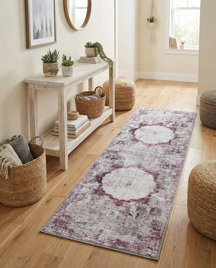 Detail image of 2' x 6' Washable Yara Runner Rug