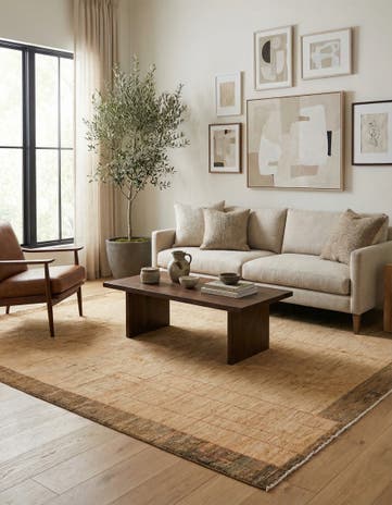 5' 8 x 7' 5 Hand Knotted Modern Ziegler Rug