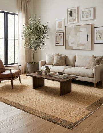 5' 8 x 7' 5 Hand Knotted Modern Ziegler Rug