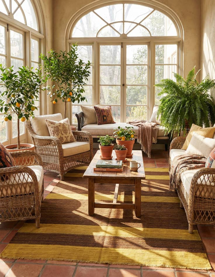 Detail image of 5' 1 x 6' 10  Hand Woven Kilim Afghan Wool Rug