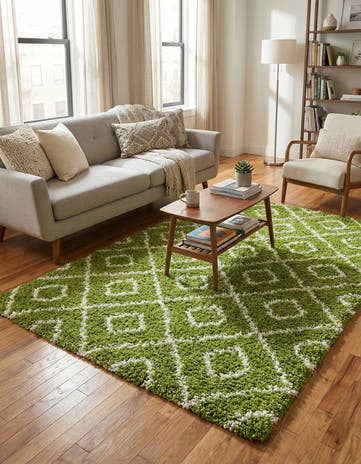 4' x 6' Lattice Shag Rug