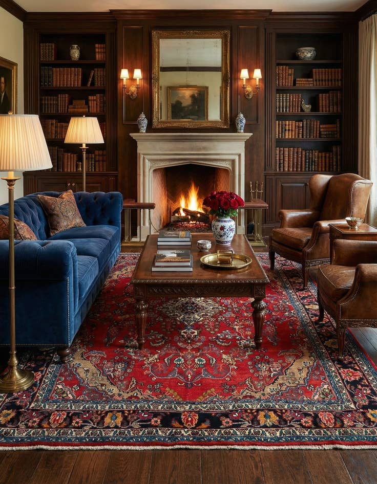 Detail image of 6' 9 x 9' 4 Hamedan Wool Rug