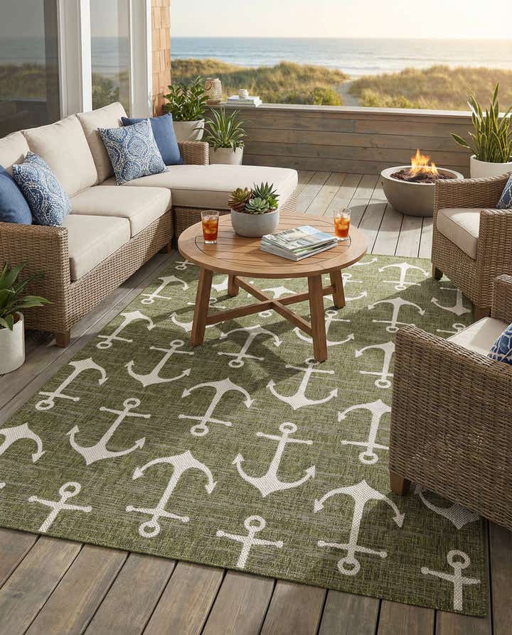 7' x 10' Easy-Clean Coastal Indoor / Outdoor Rug