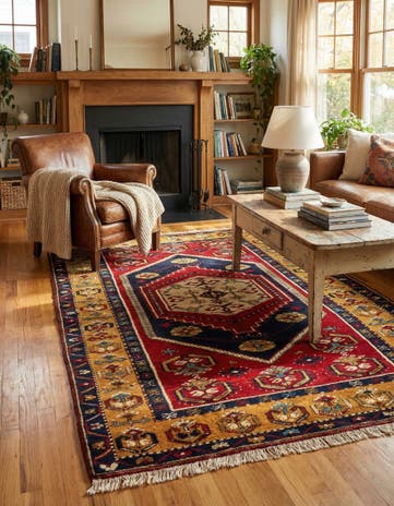 4' x 7' Hand Knotted Kars Wool Rug