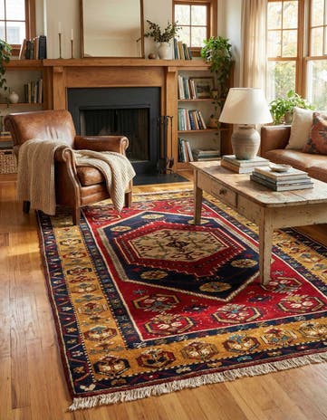 4' x 7' Hand Knotted Kars Wool Rug