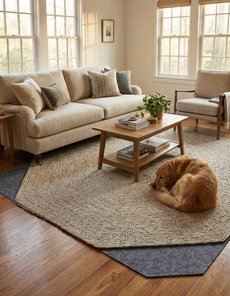 Detail image of 8' x 8' Octagon Uni-Luxe Rug Pad