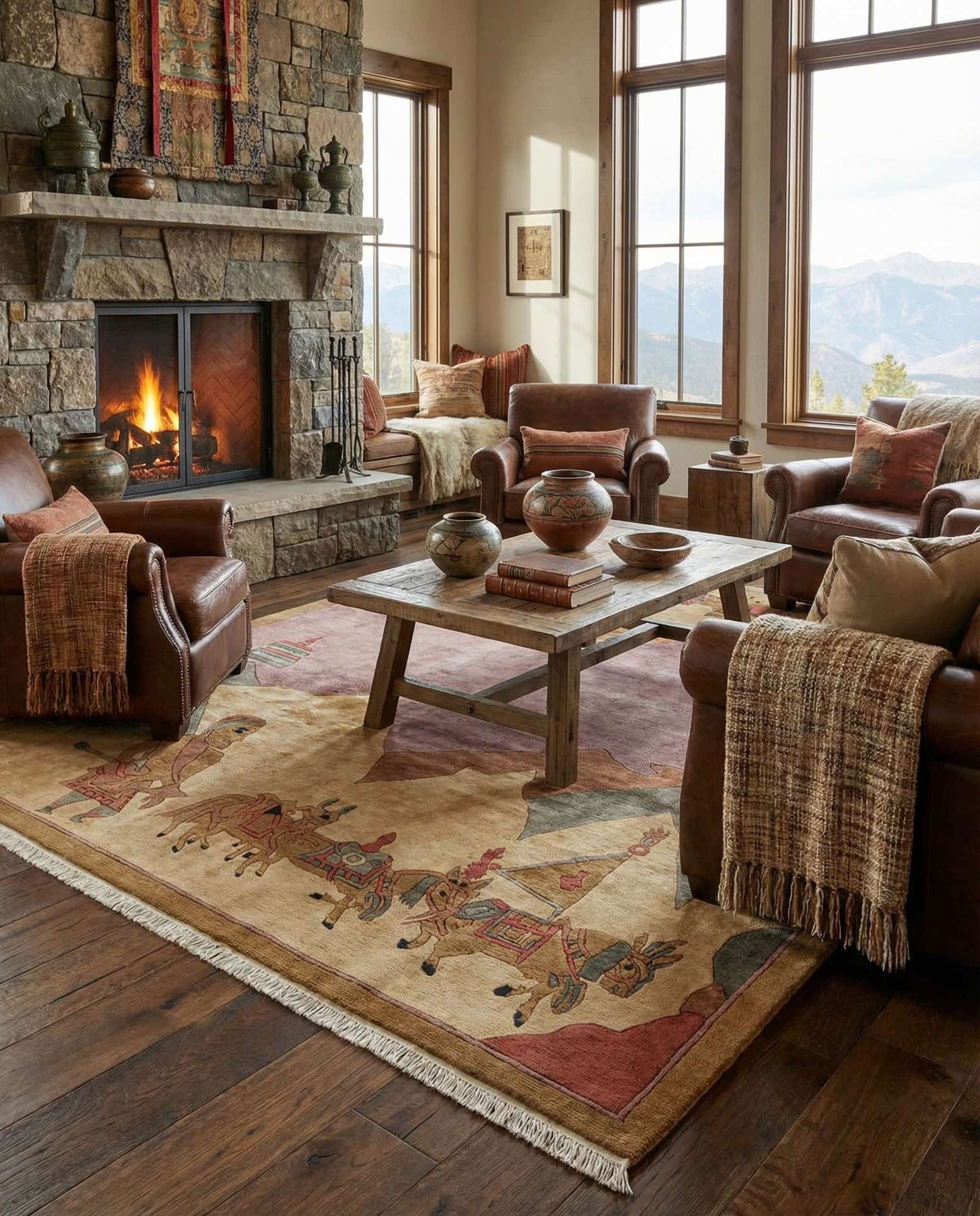 8' 4 x 11' Hand Knotted Tibet Wool Rug
