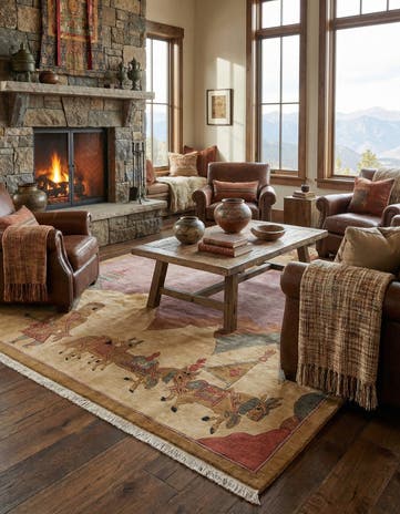 8' 4 x 11' Hand Knotted Tibet Wool Rug